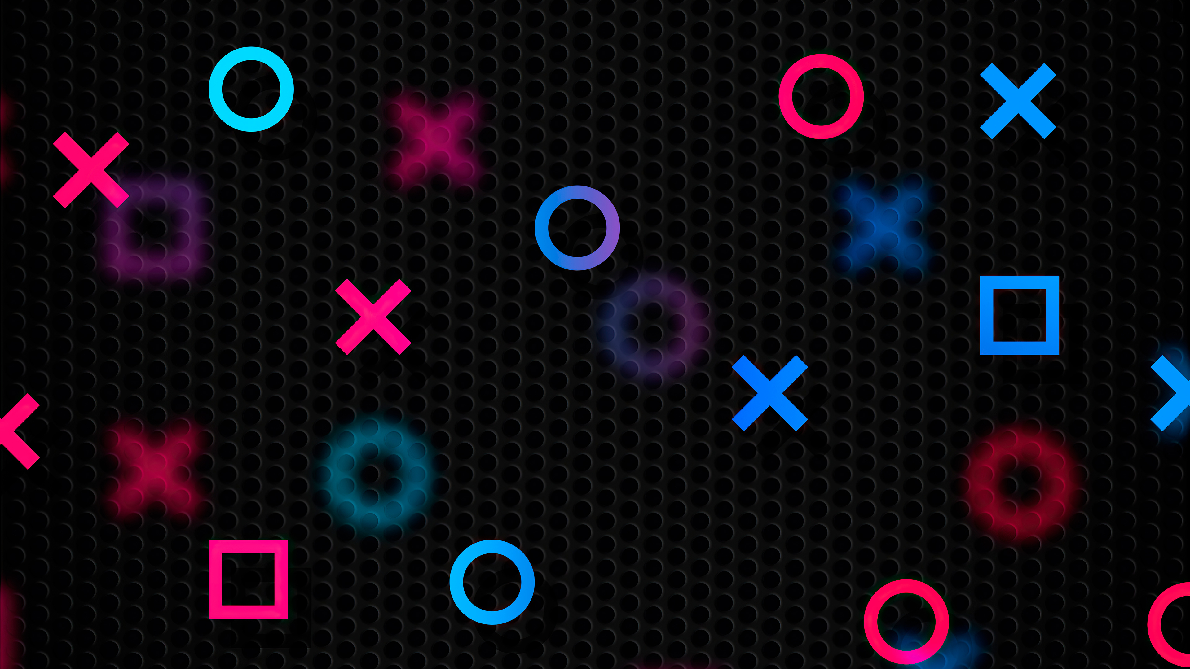 Minimal PlayStation controller silhouette in blue